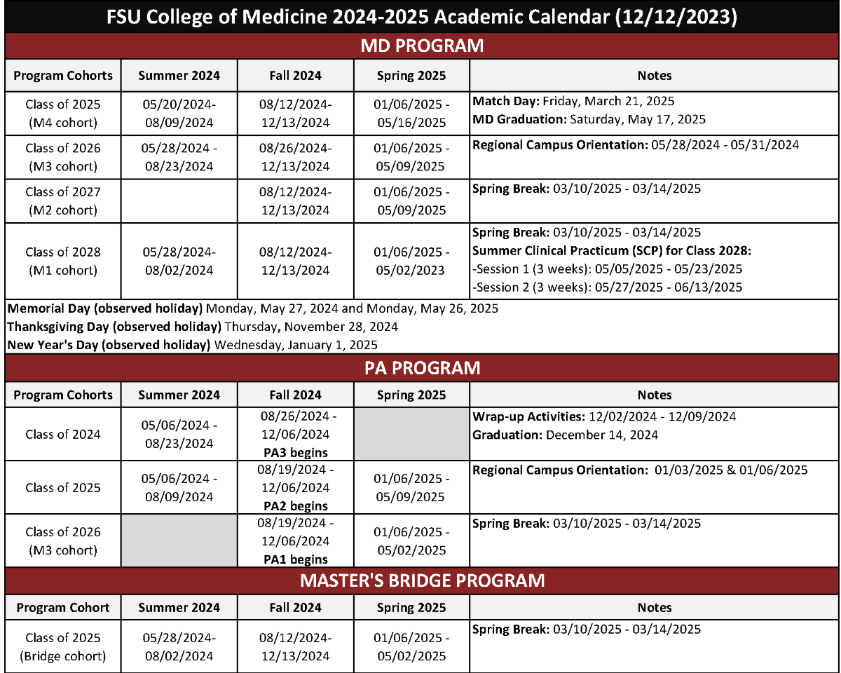 _Preview Calendar Next AY20242025 College of Medicine